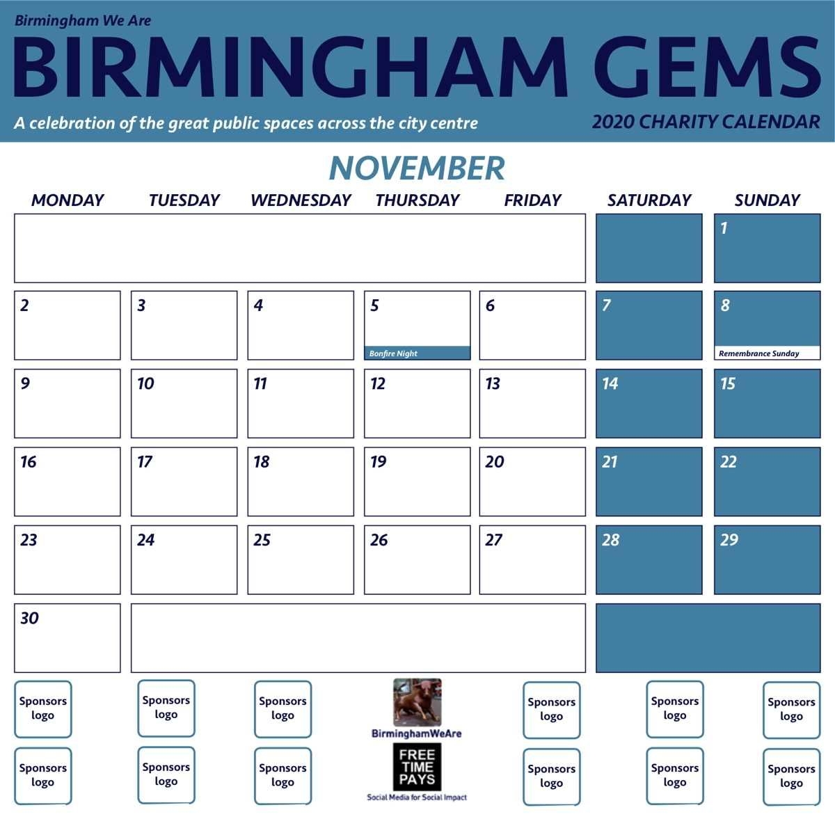 Birmingham Gems 2020 Calendar For Charity