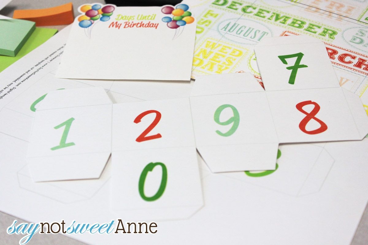 Birthday Countdown Blocks [free Printable] Sweet Anne Designs