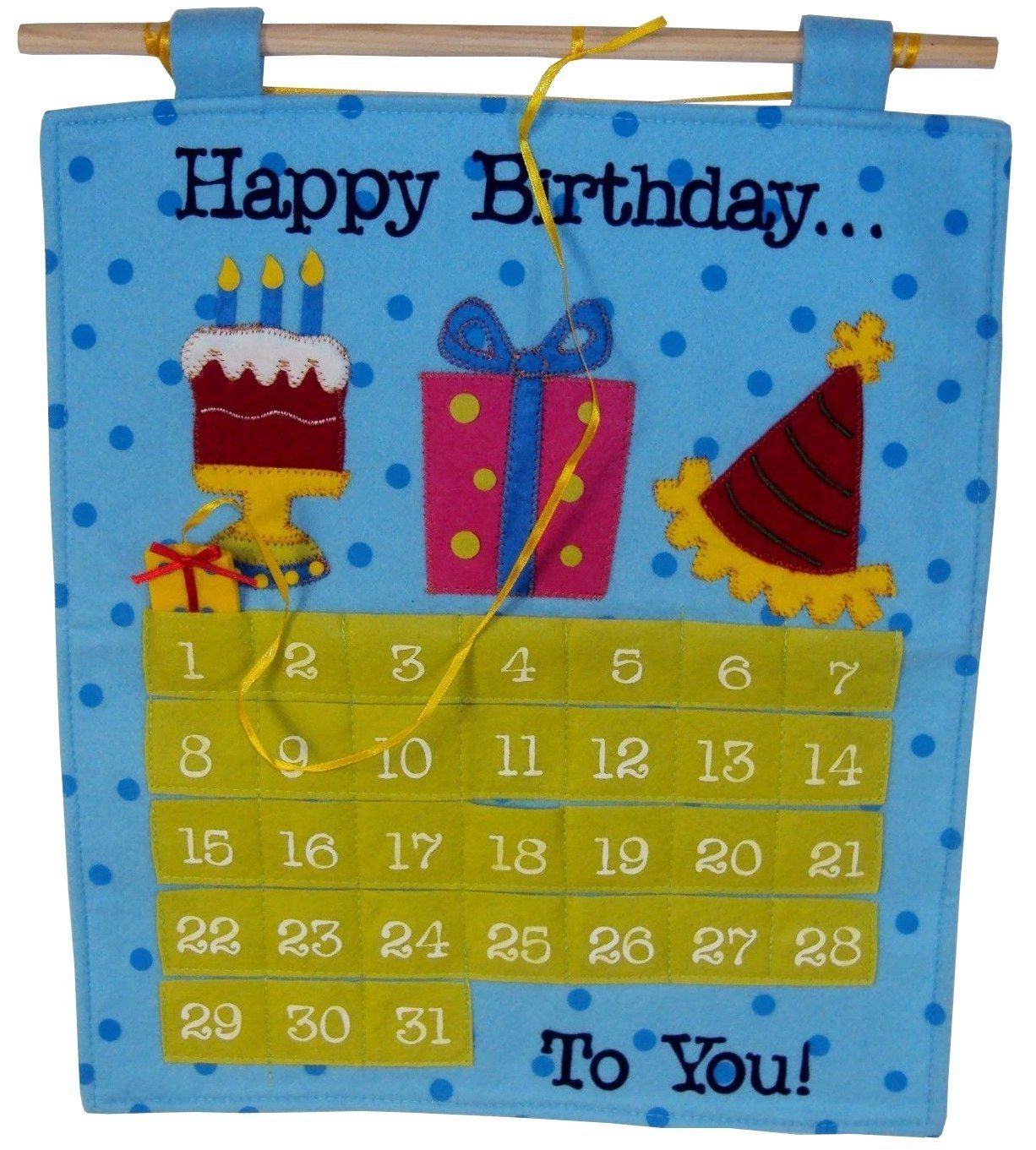 Birthday Countdown Calendar Pocket Chart,number Pocket Chart