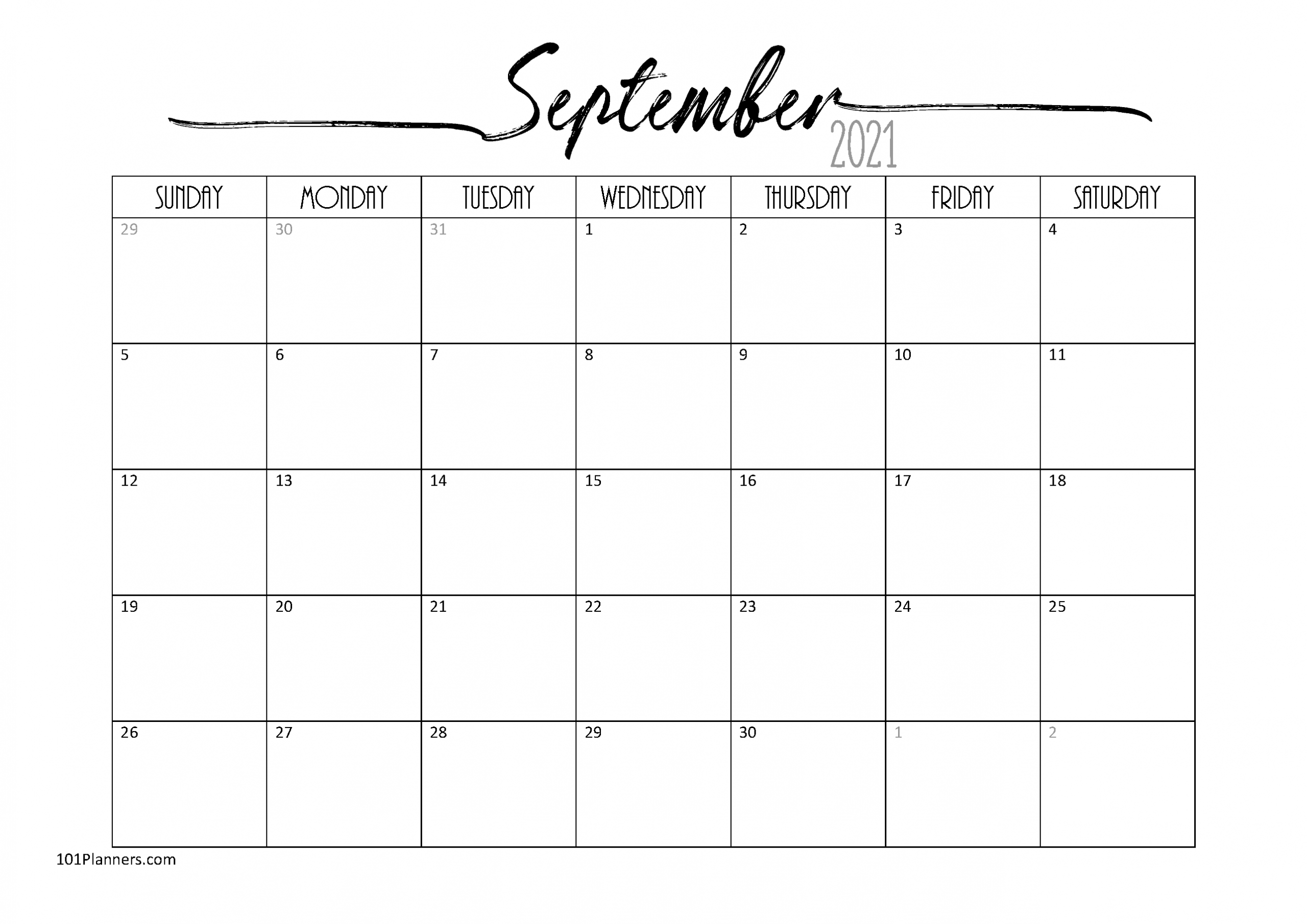 blank calendar