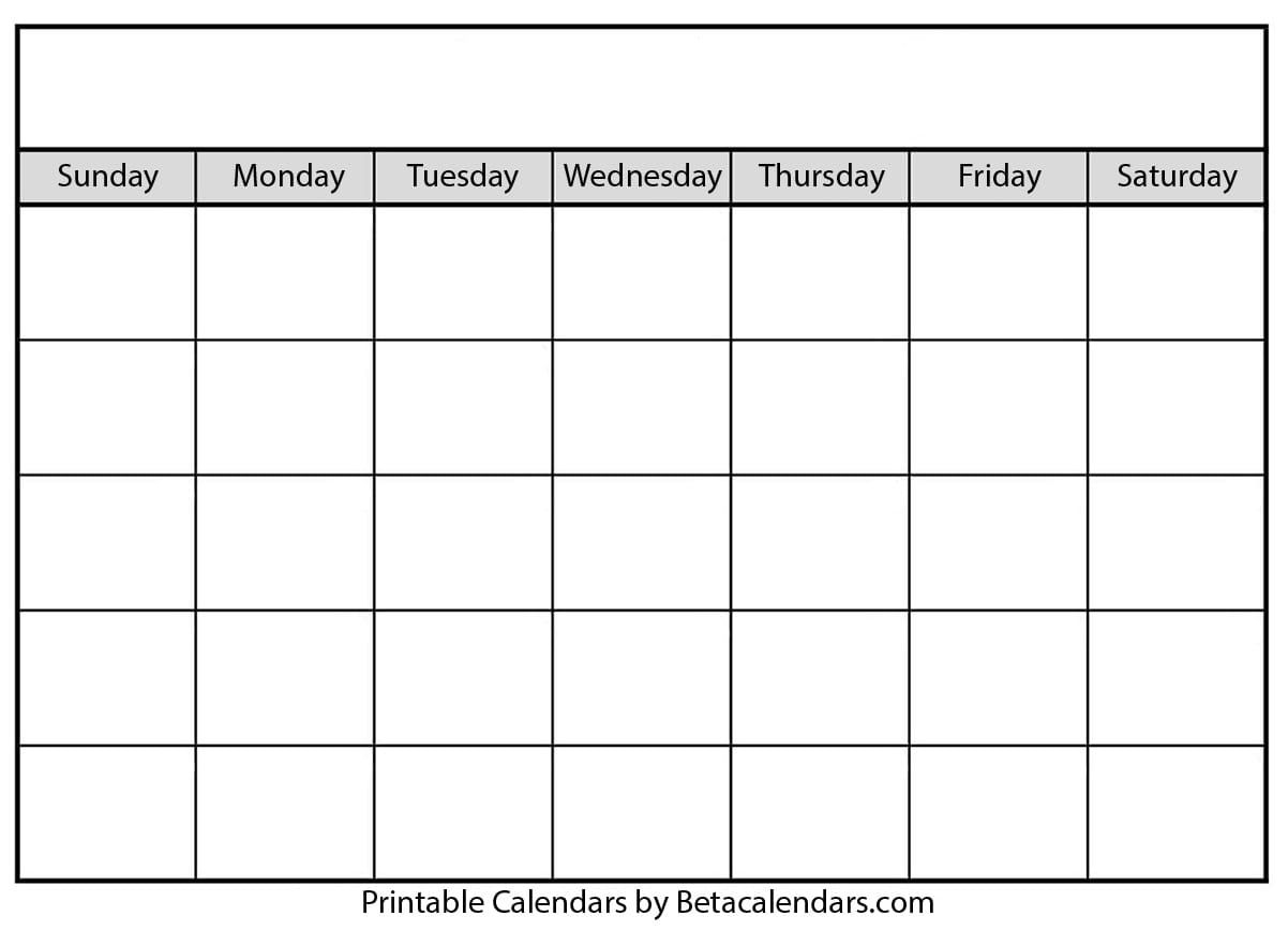 Blank Calendar 2021 | Free Blank Printable Templates