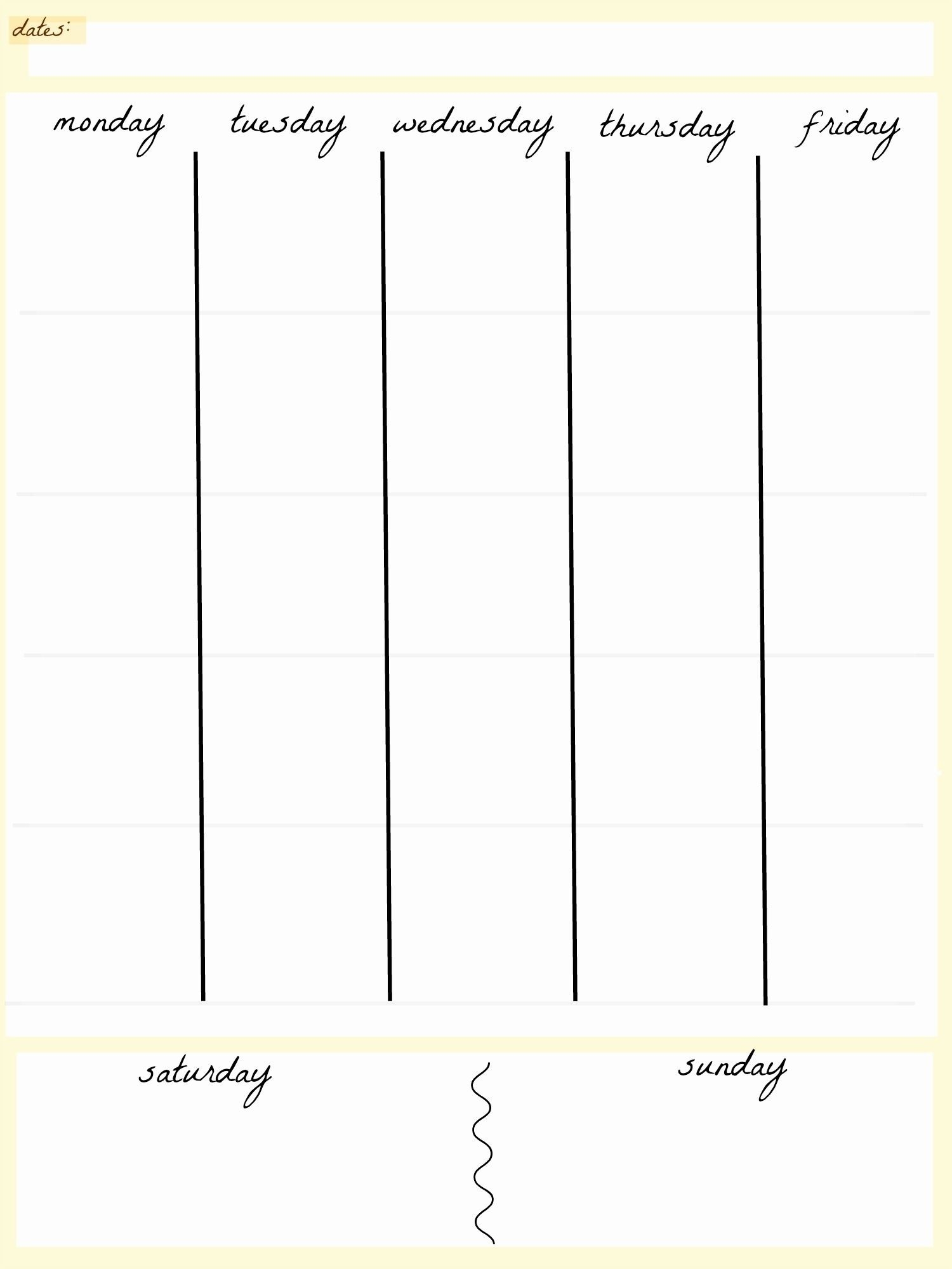 blank calendar 5 day week | blank calendar template dowload