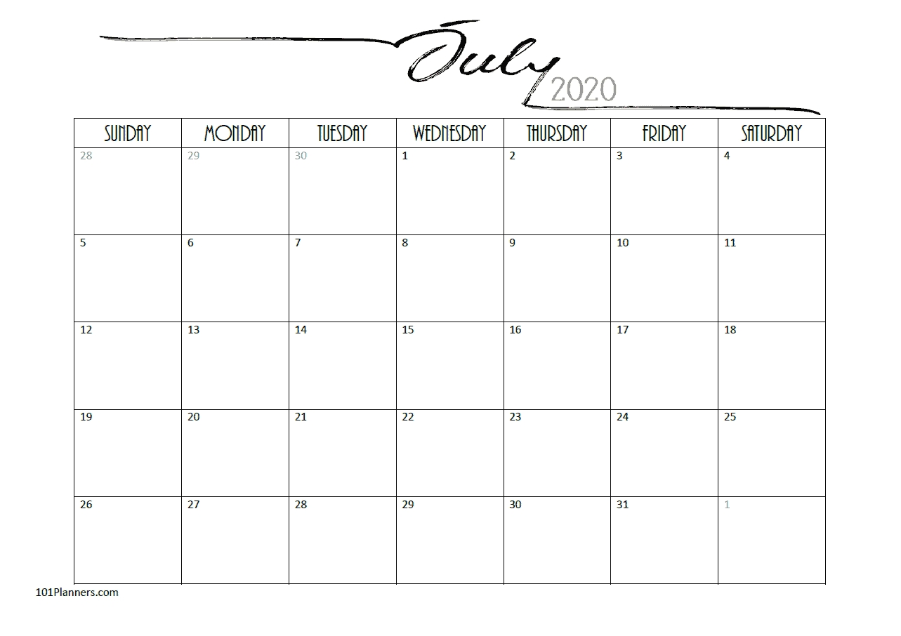 blank calendar