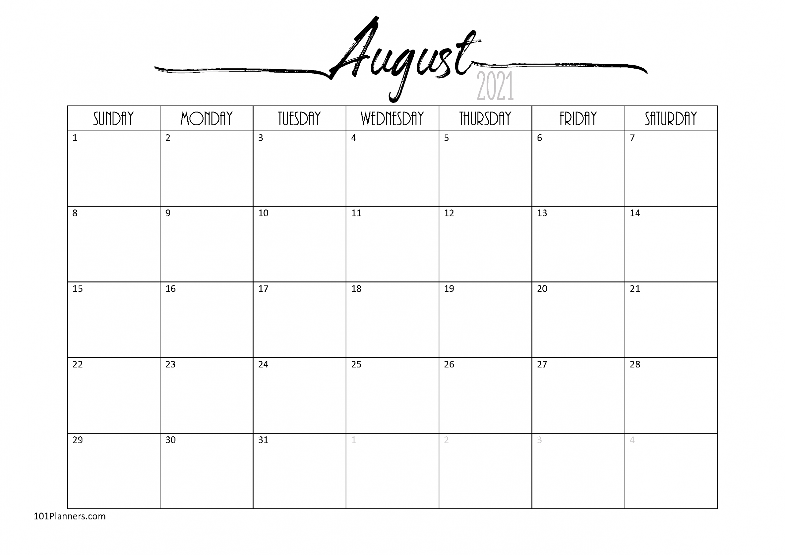 Blank Calendar