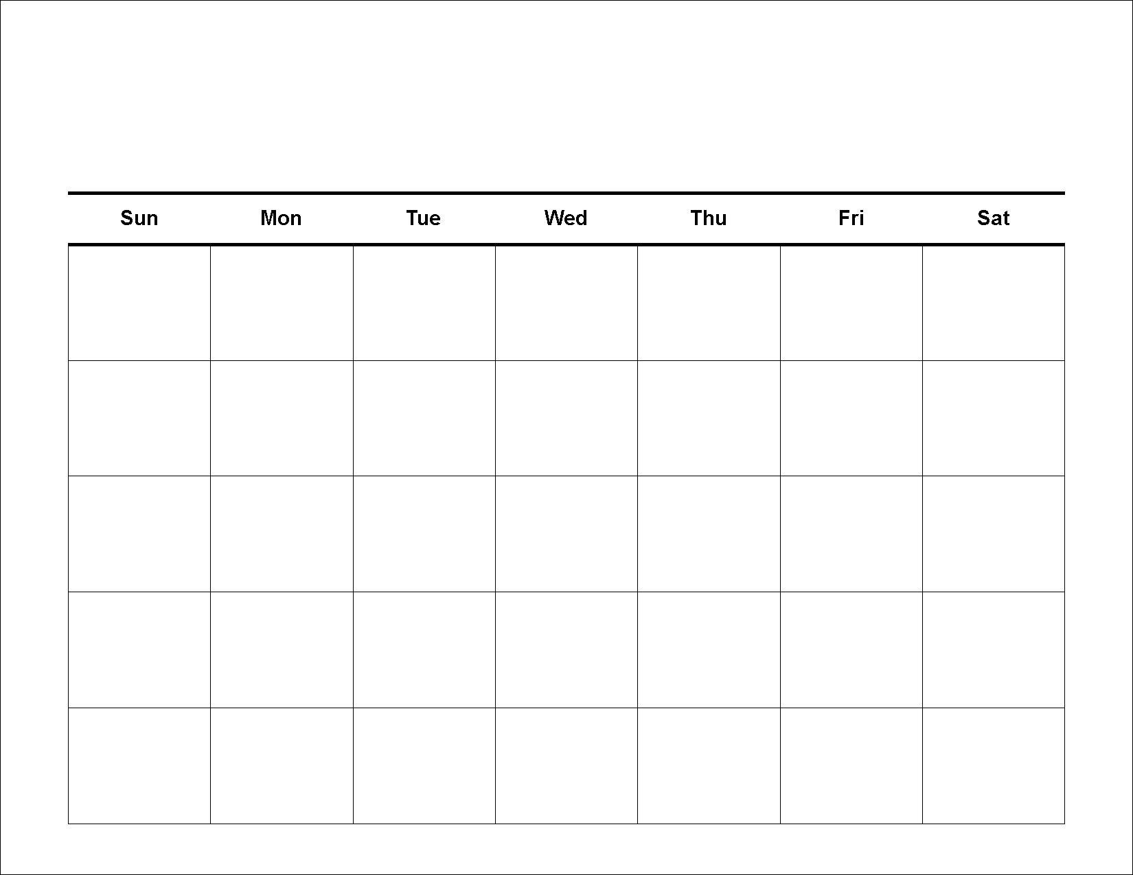 Blank Calendar Printable 2016 Calendar Templates