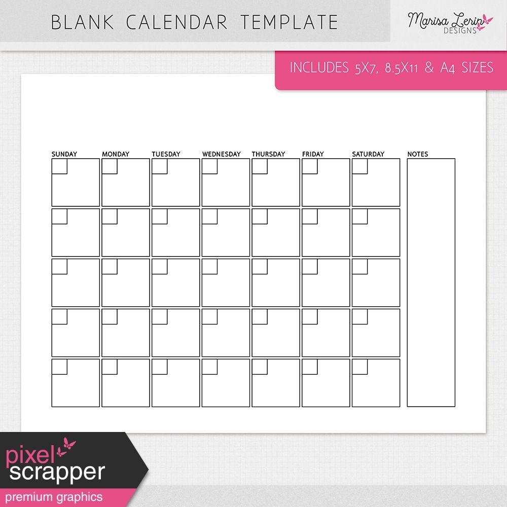 blank calendar templates kitmarisa lerin graphics kit