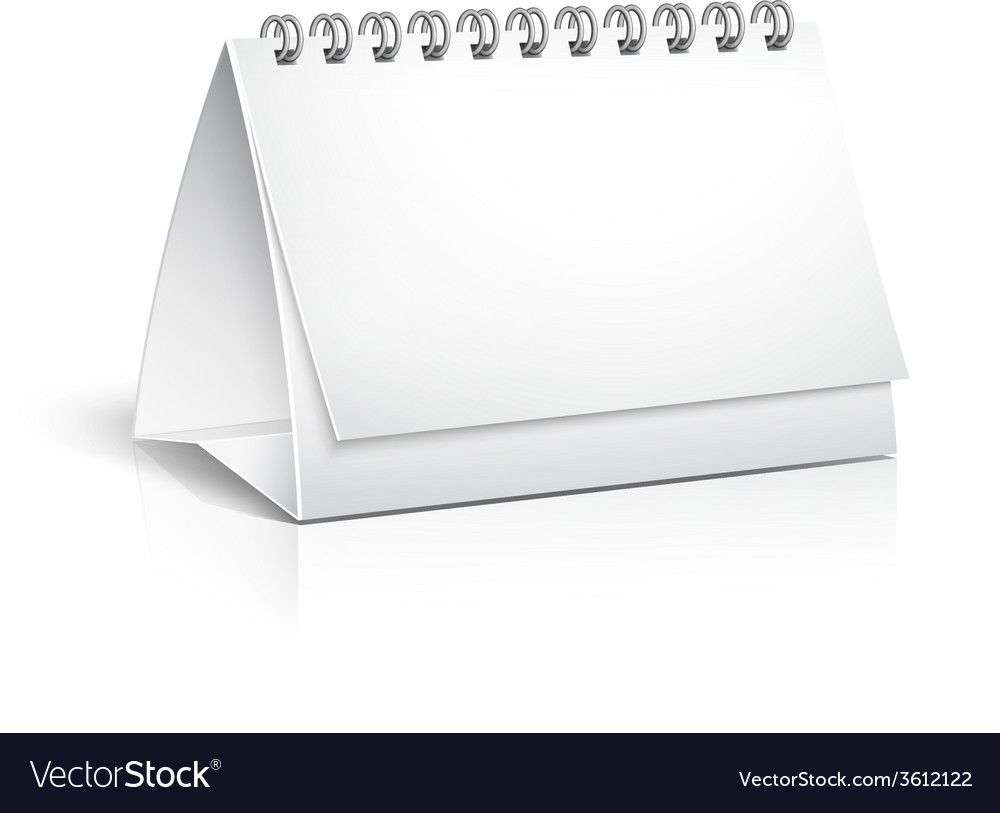 blank spiral desktop calendar