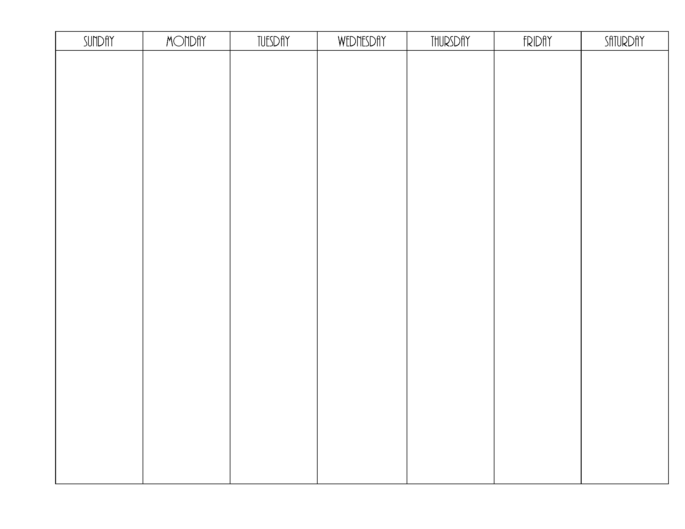 blank weekly calendar | editable pdf, word or image