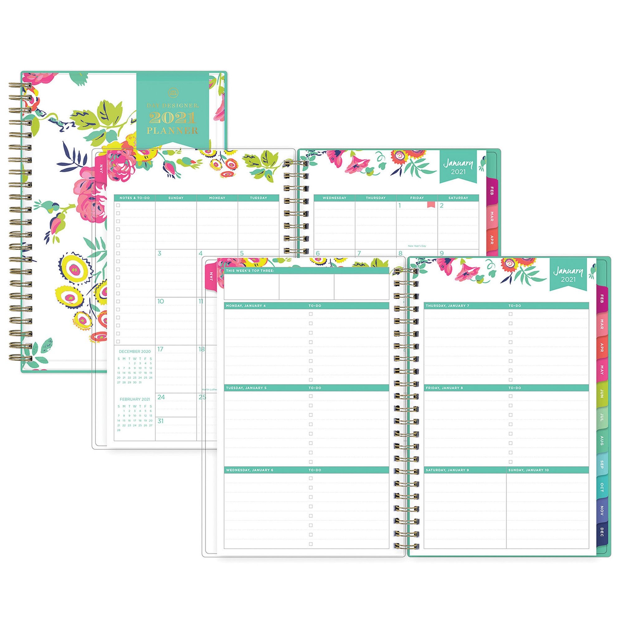 blue sky day designer weekly/monthly planner 5&quot; x 8&quot;