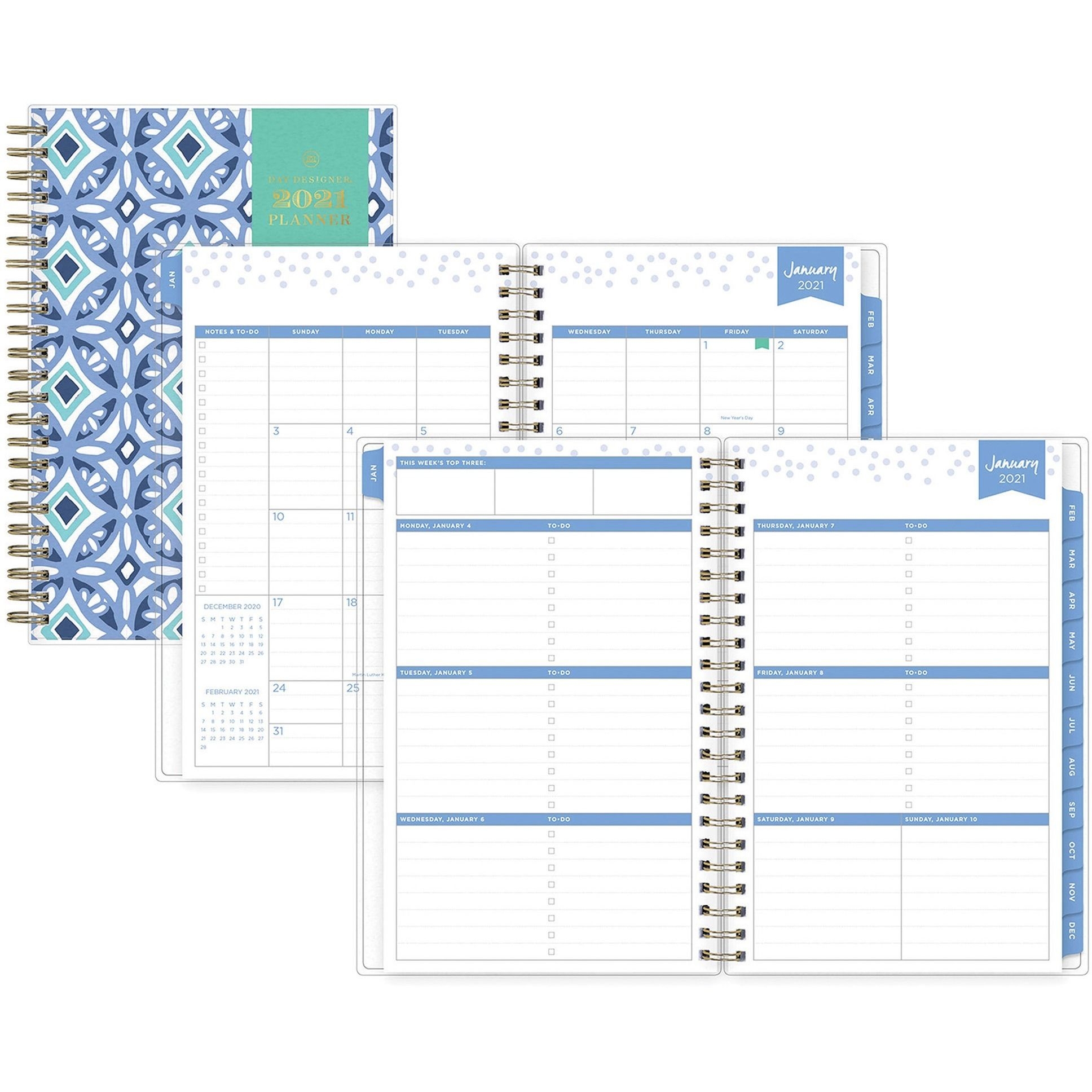 blue sky design cover weekly/monthly planner