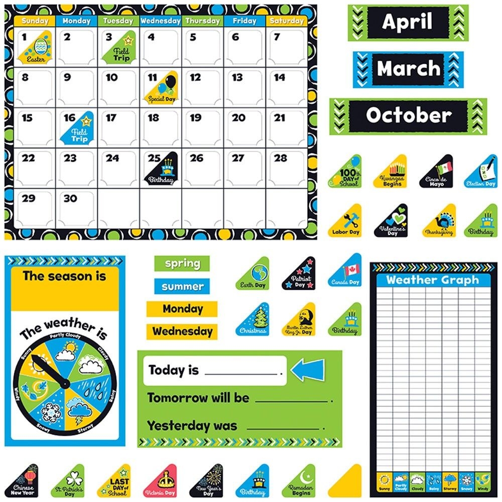 Days Of The Month Bulletin Board Example Calendar Printable
