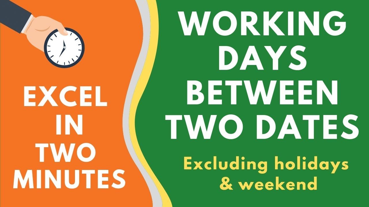 calculate working days between two dates in excel (excluding weekend &amp; holidays)