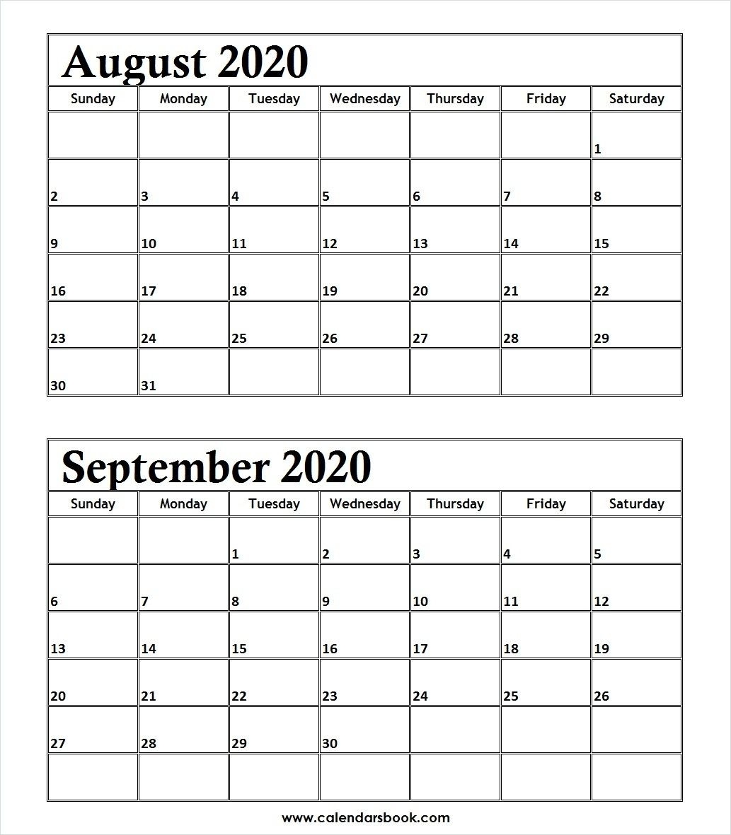 Calendar August And September 2020 | Calendar For Planning