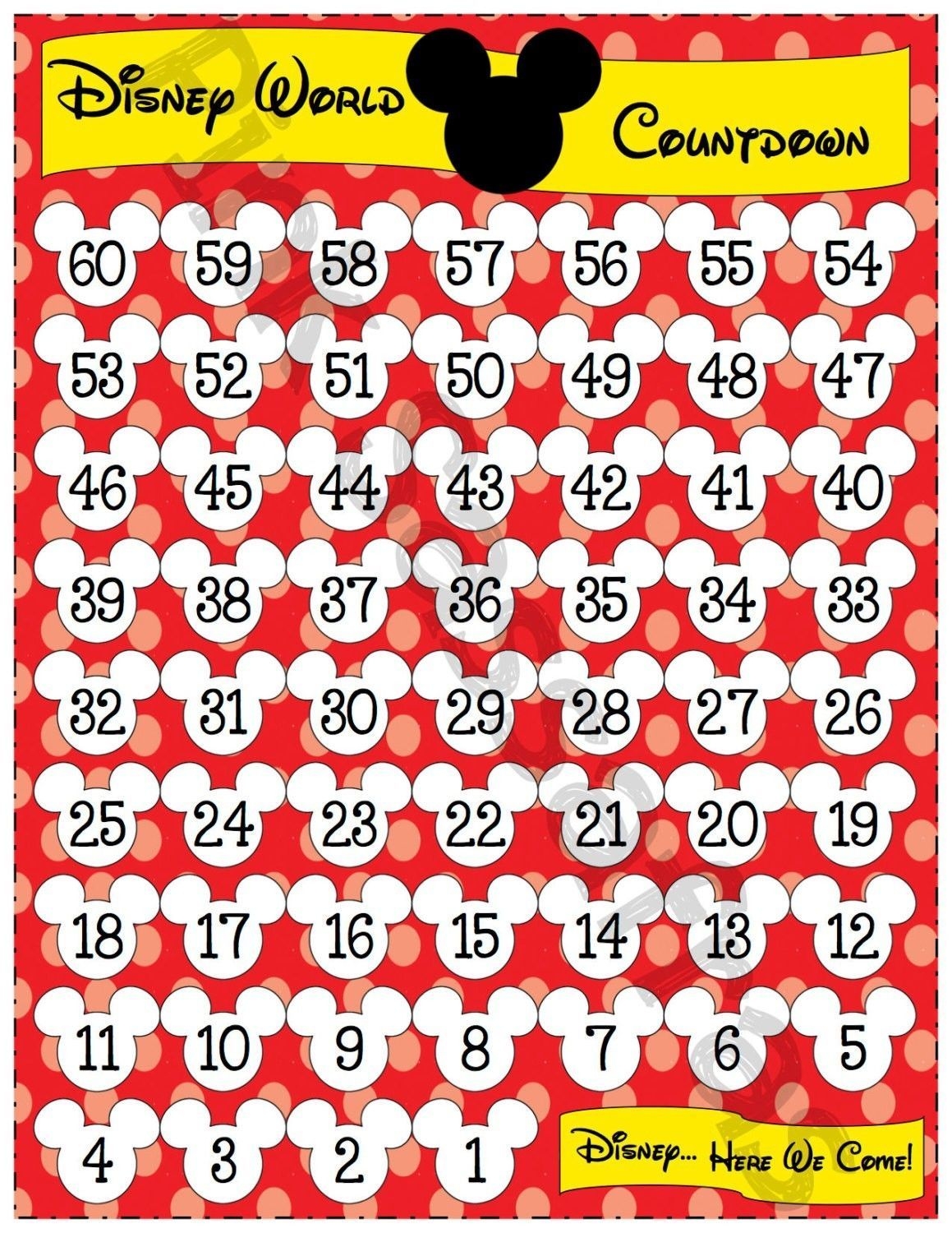 Calendar Countdown Days Calendar Countdown Days Disney