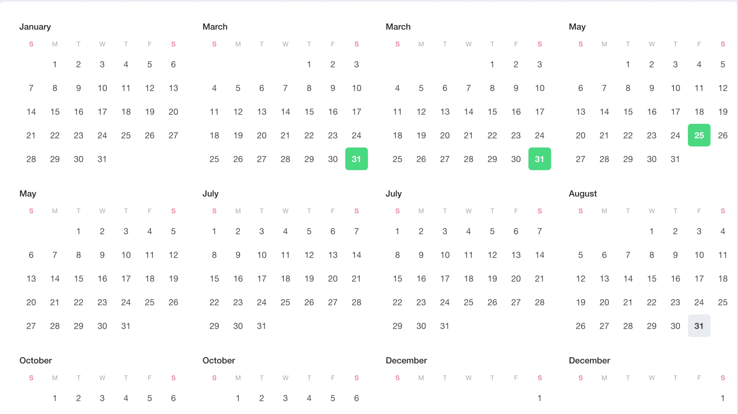 calendar example: full calendar day select issue · issue