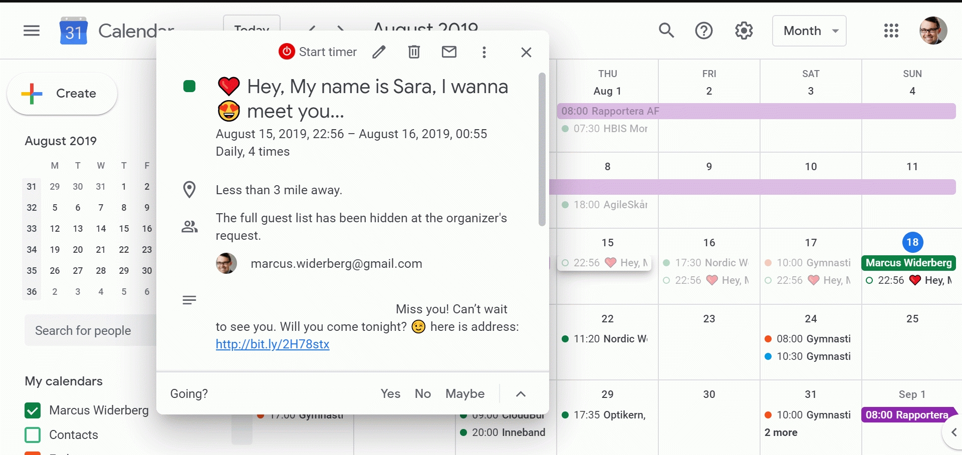 Calendar Hacked? Spam Appears Despite Not Adding Events