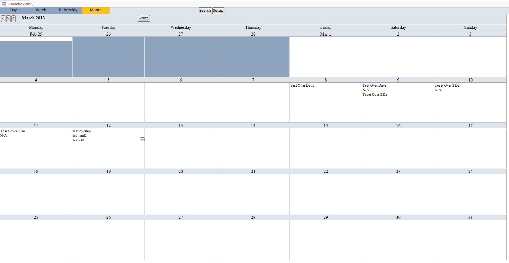 Calendar Month View Template In 2020 | Calendar Template