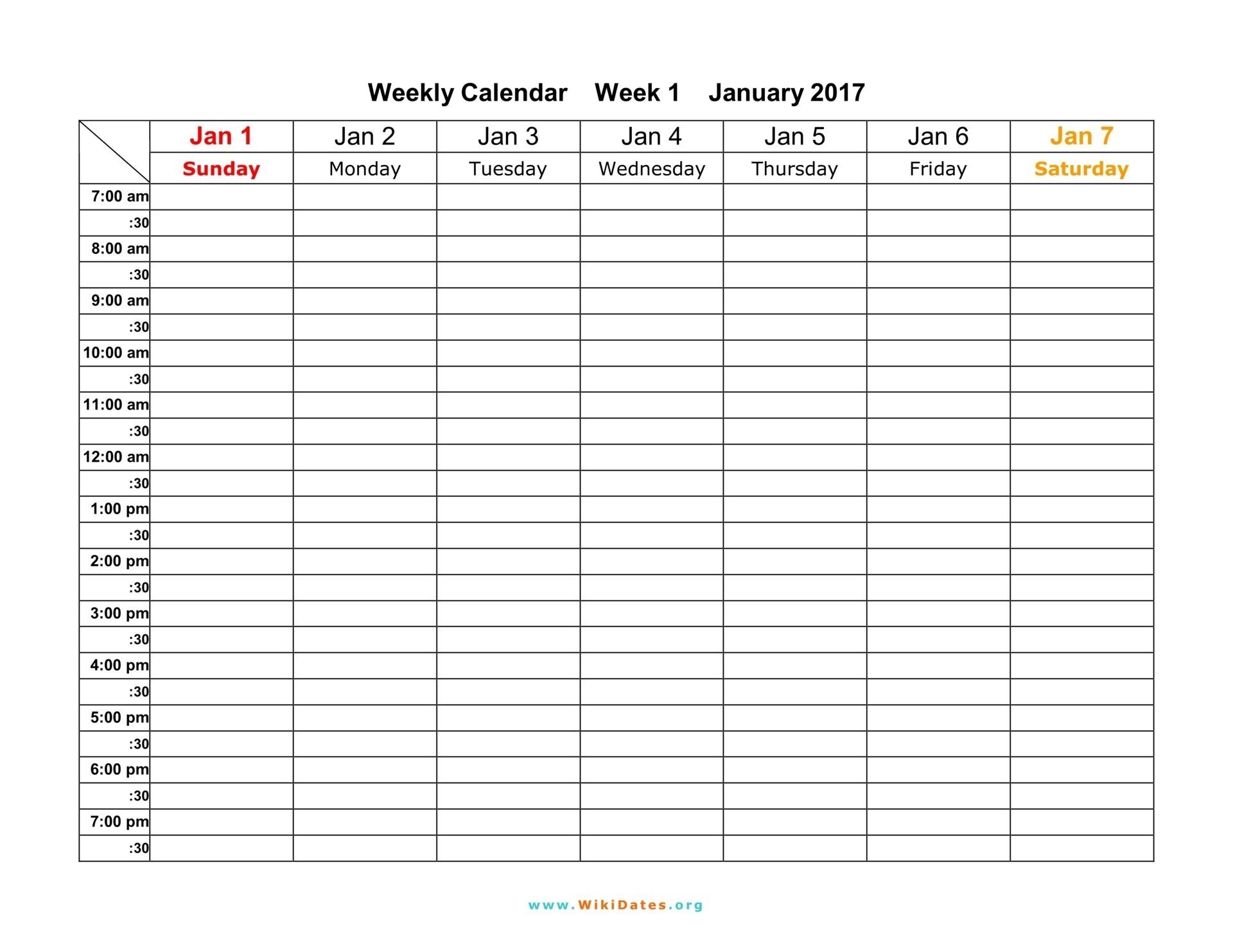 Calendar Template/ Monthly Planner | Weekly Calendar