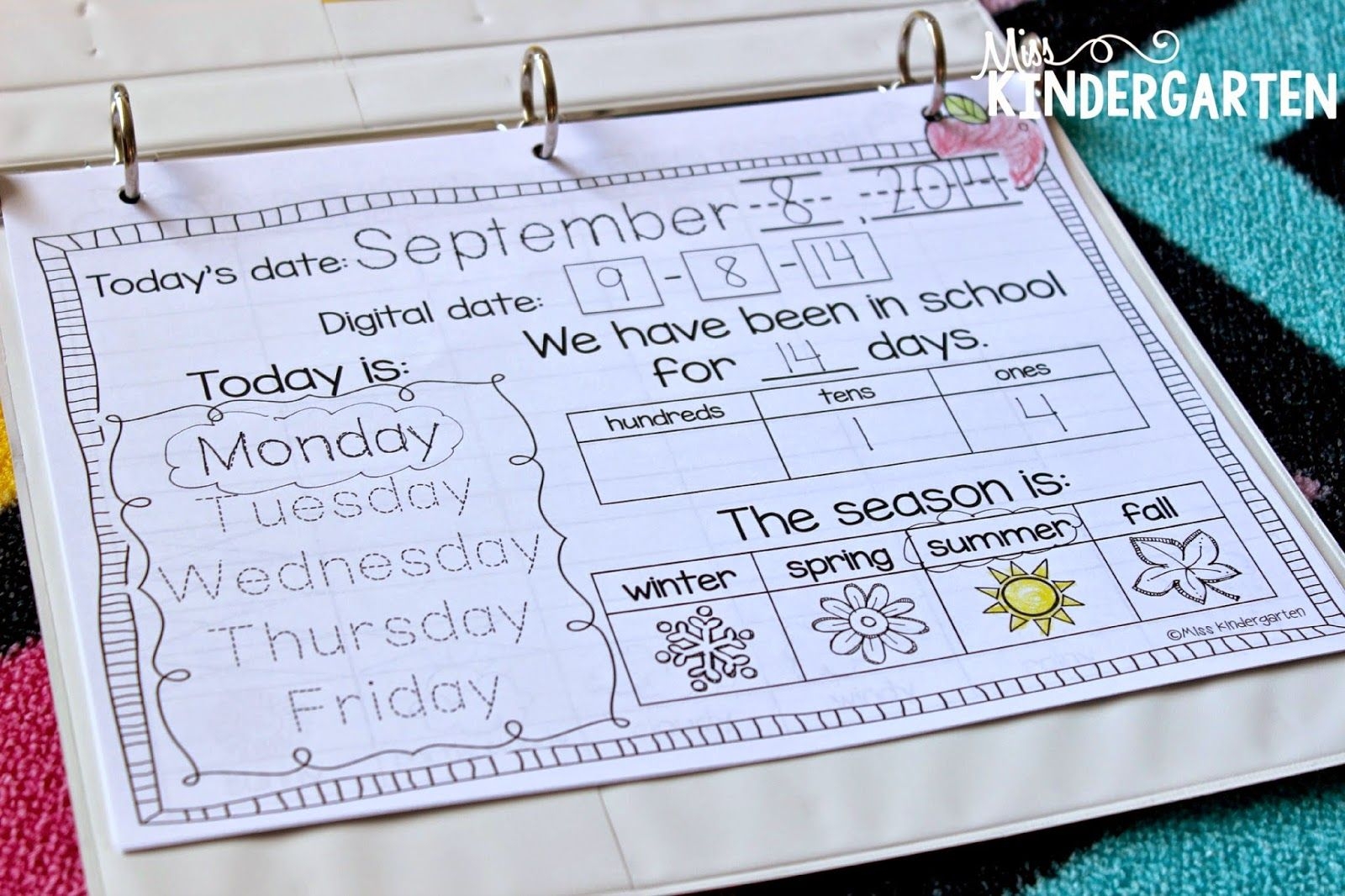 calendar time in kindergarten miss kindergarten