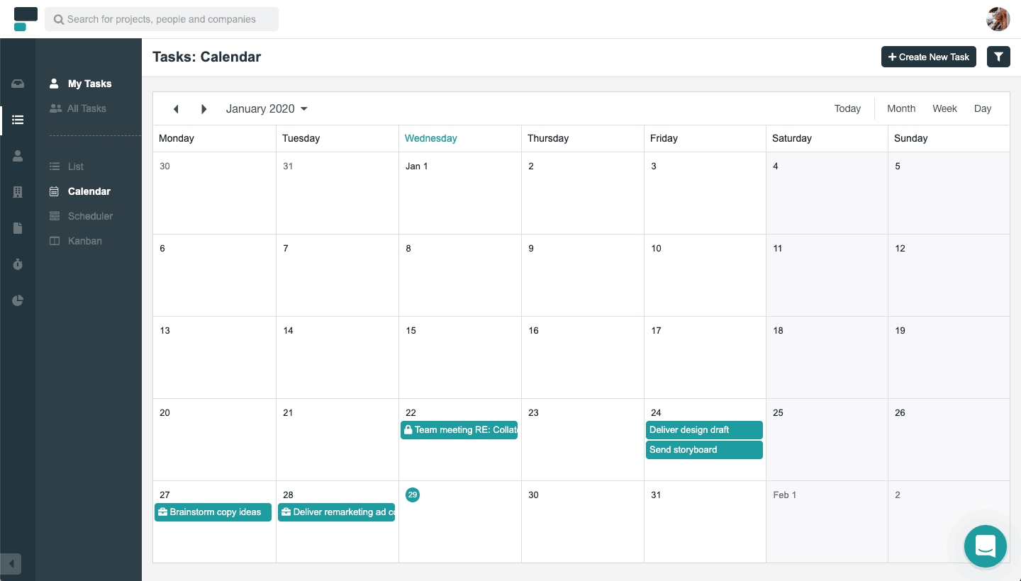 Calendar View | Project Co Learn