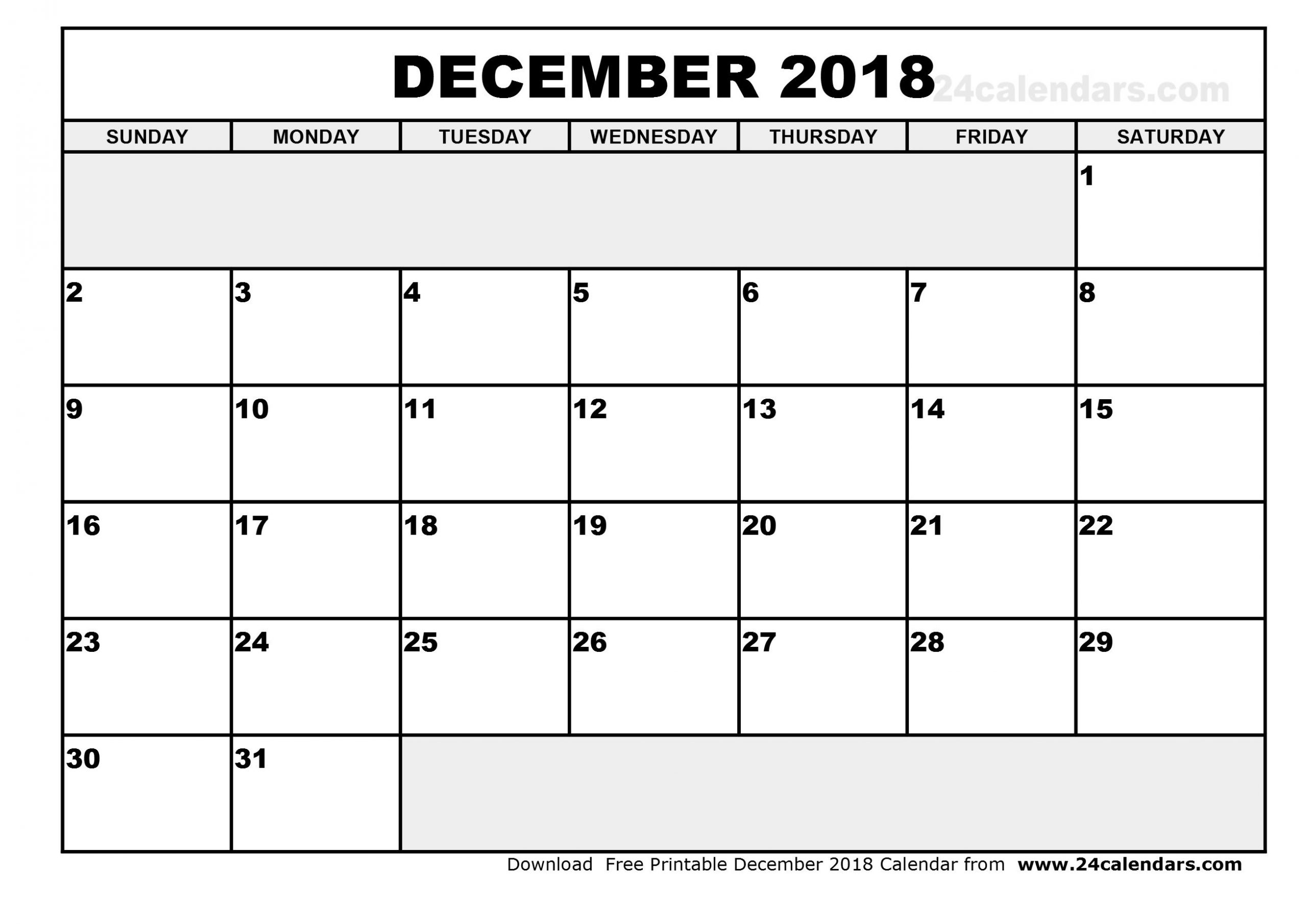 Calendar Worksheets 2018 Dec | Printable Worksheets And