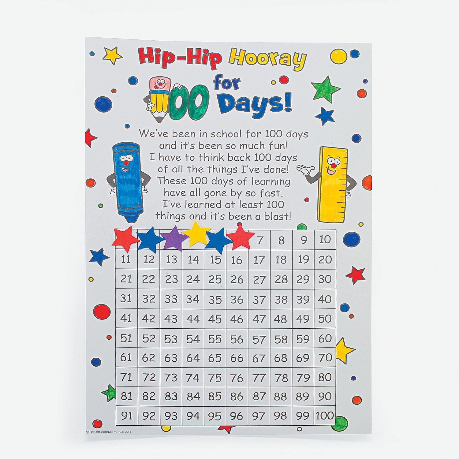 Color Your Own “100th Day” Countdown Calendars
