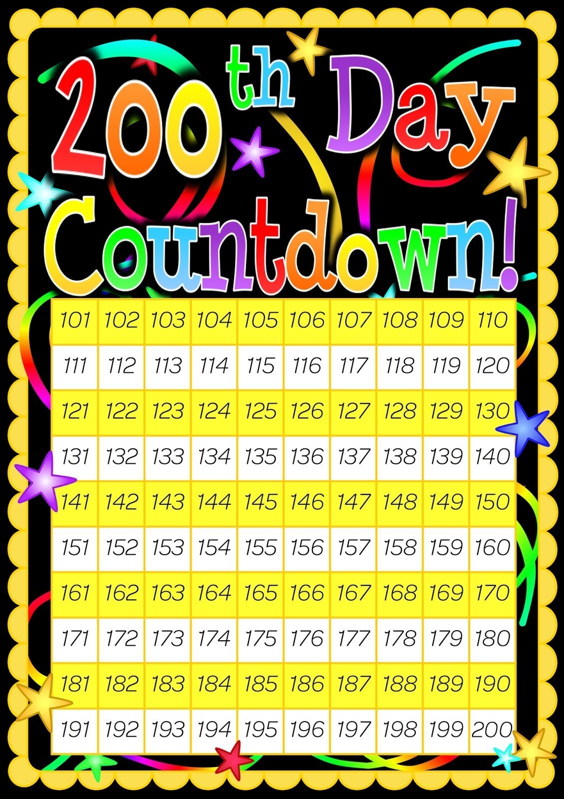 Countdown Calendar 100 Days In 2020 | Countdown Calendar