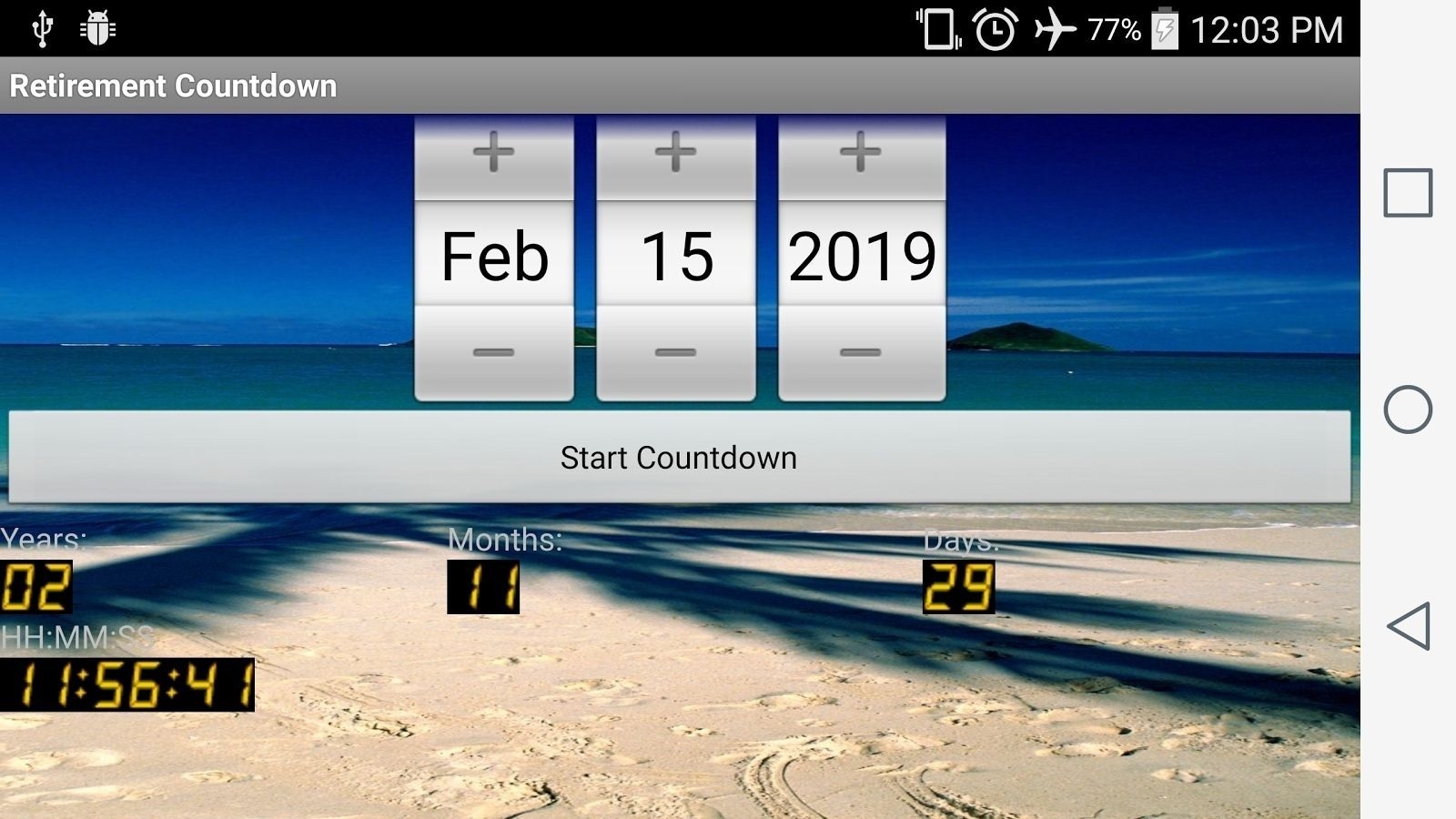 countdown calendar widget for desktop in 2020 | retirement