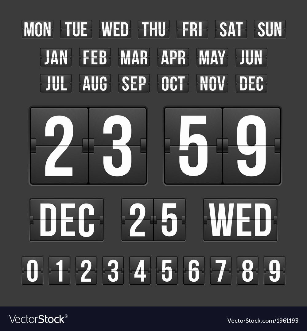 Countdown Timer And Date Calendar Scoreboard