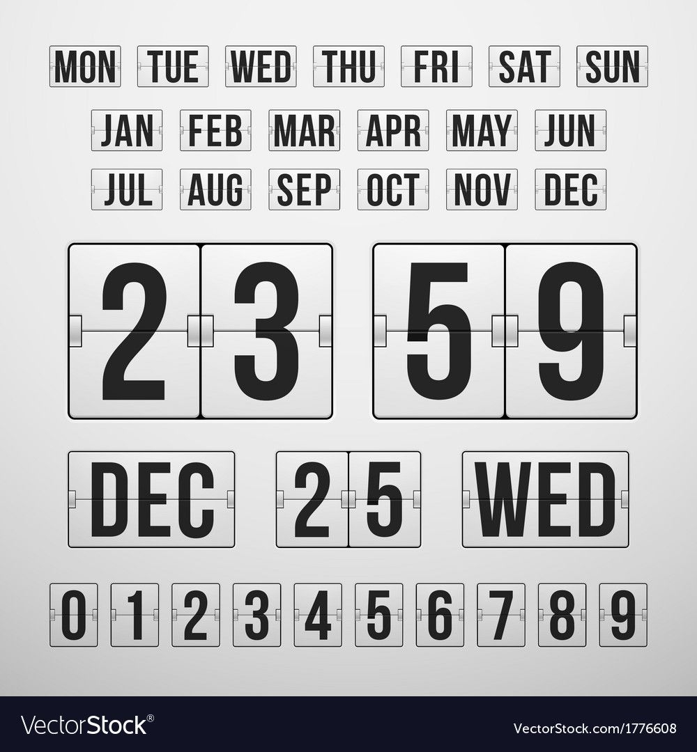 Countdown Timer And Date Calendar Scoreboard