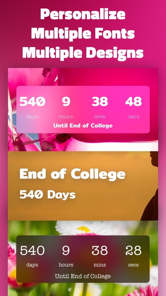 countdown timer: count to days for iphone, ipad