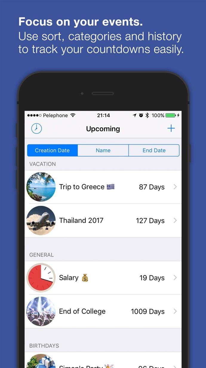 countdown timer: count to days for iphone, ipad