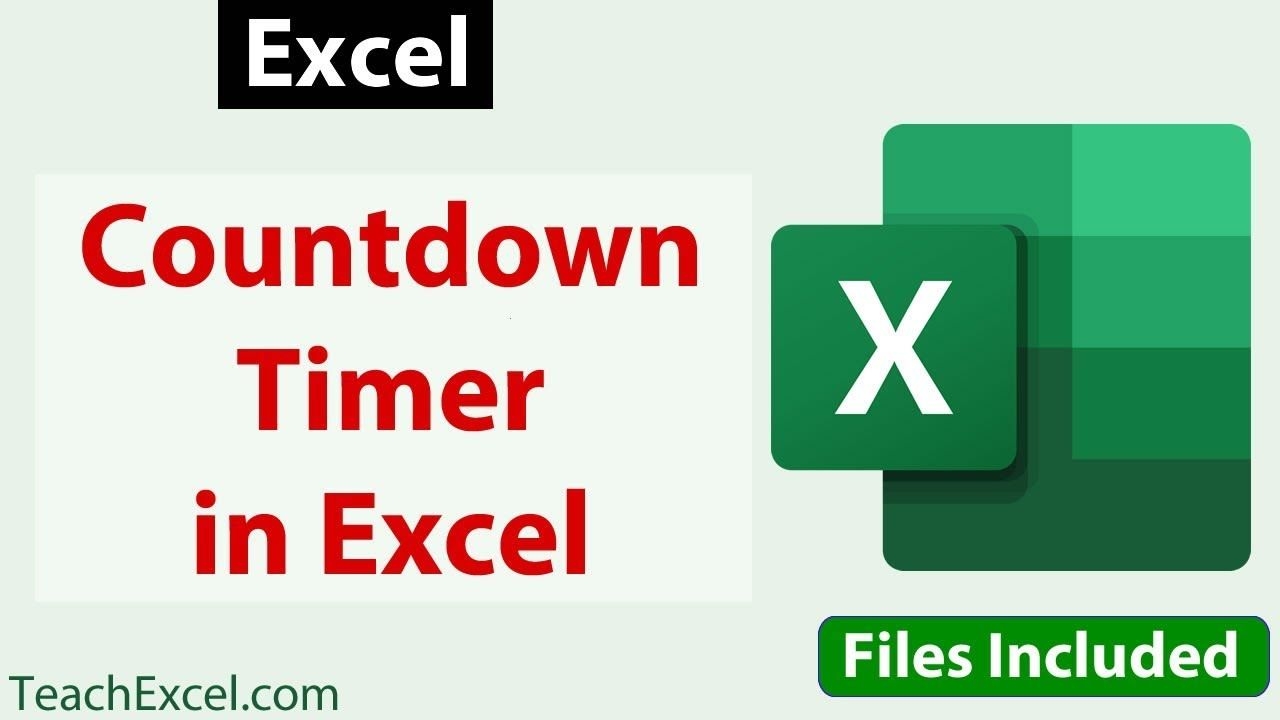 Countdown Timer In Excel