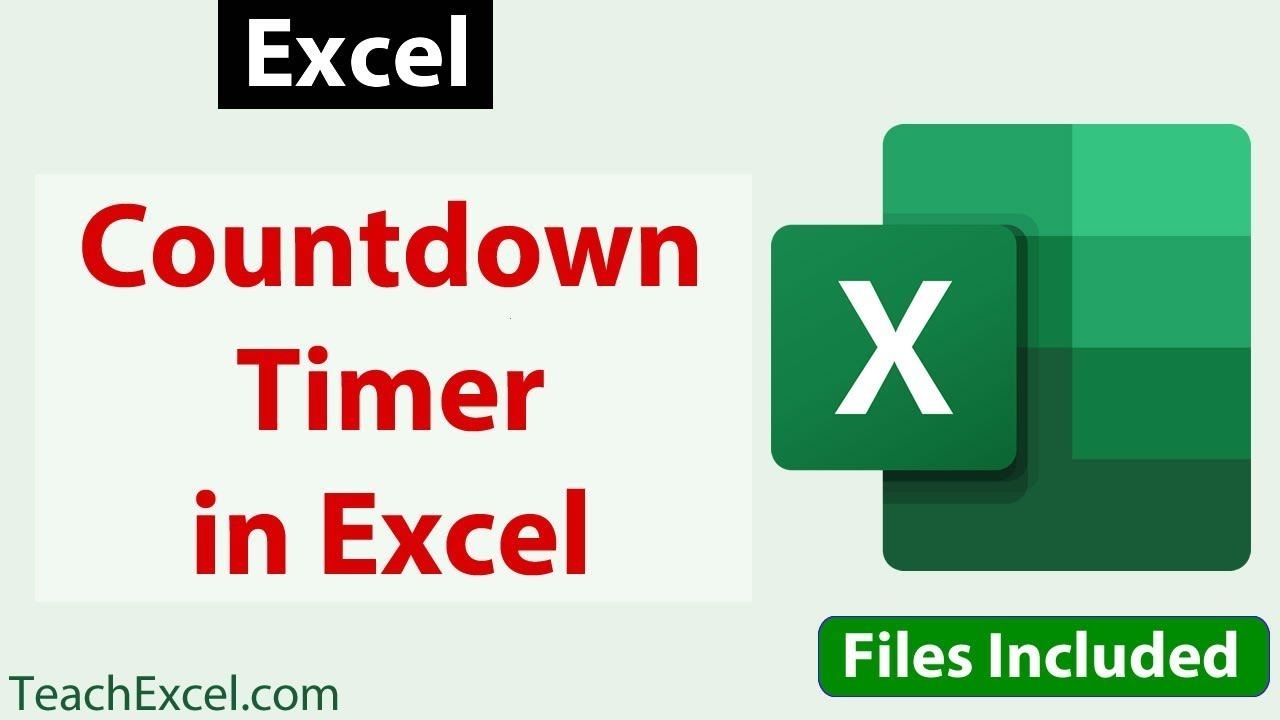 countdown timer in excel