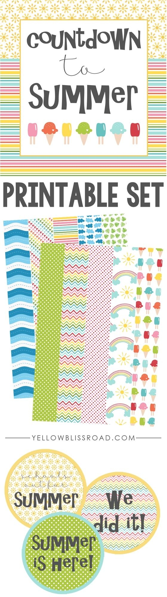 countdown to summer free printables | yellowblissroad