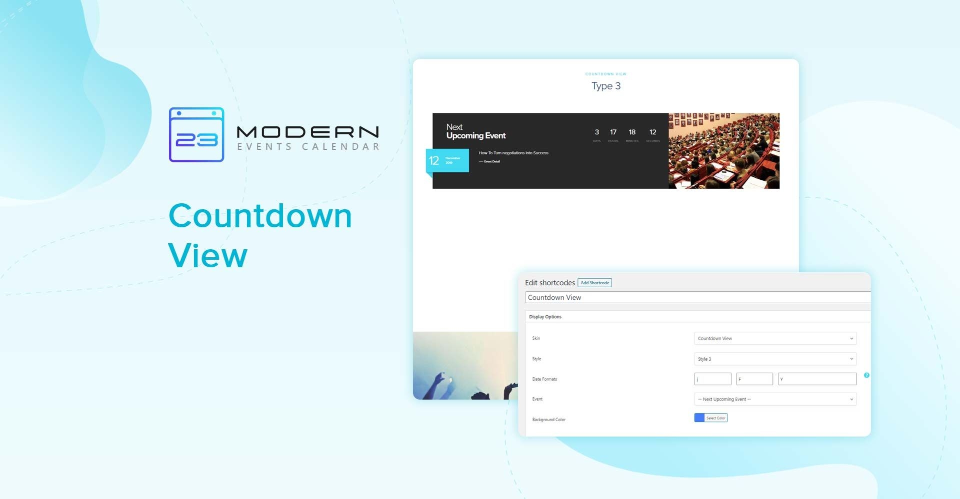 countdown view skin modern events calendar