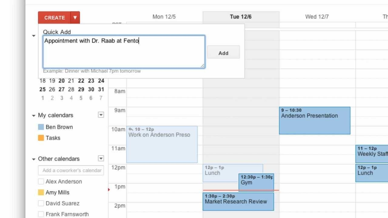 creating events in google calendar