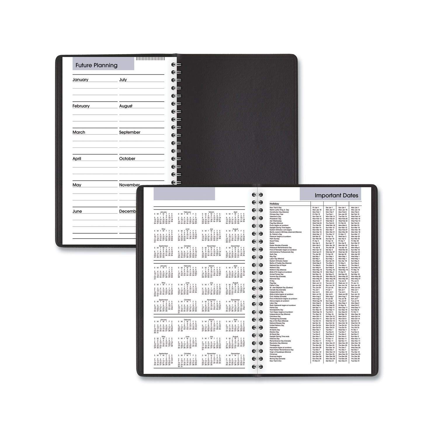 Daily Appointment Book With15 Minute Appointments, 8 X 4 7/8, Black, 2020
