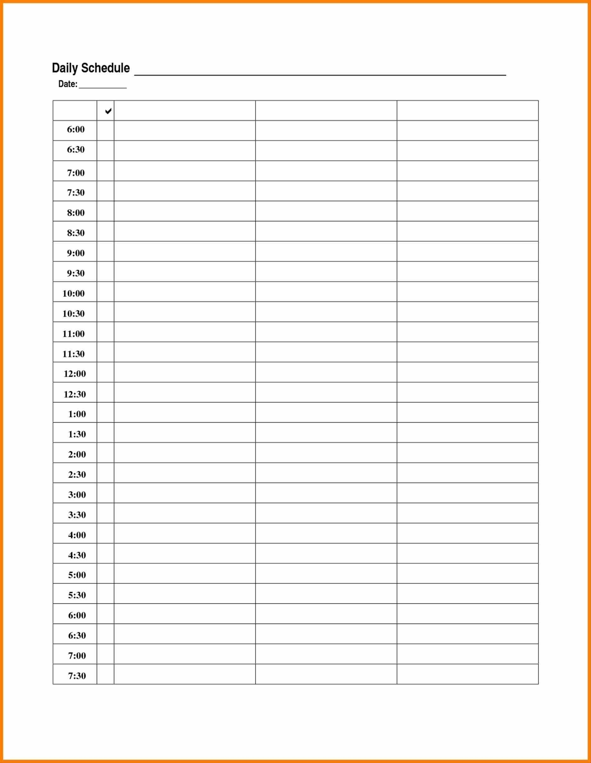 daily calendar template in 2020 | excel calendar template