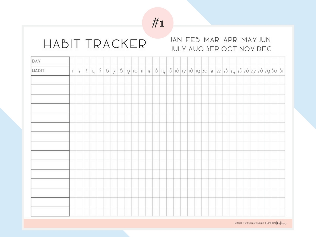Daily Habit Tracker Free Printables Cassie Scroggins In