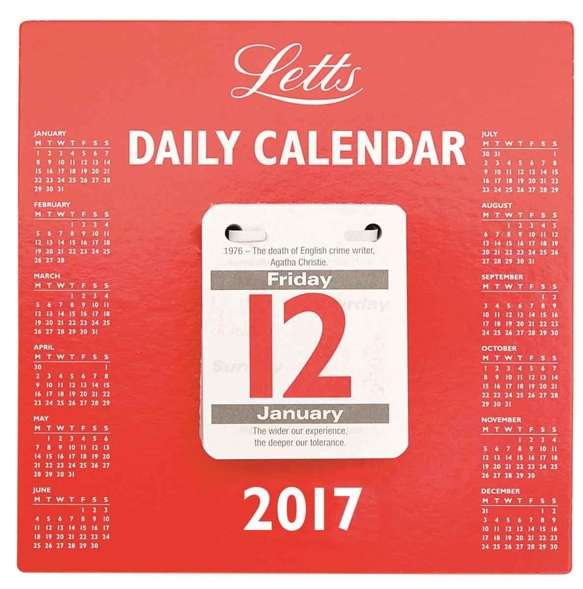 Daily Tear Off Desk Calendar 2017 | Editable Calendar