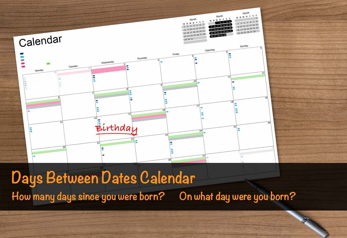 days between dates &amp; time between dates calculator