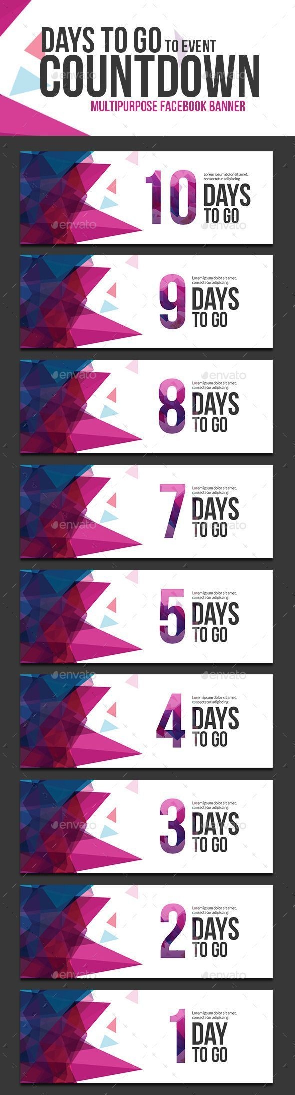 Days To Go Countdown Web Banner Template #design Download