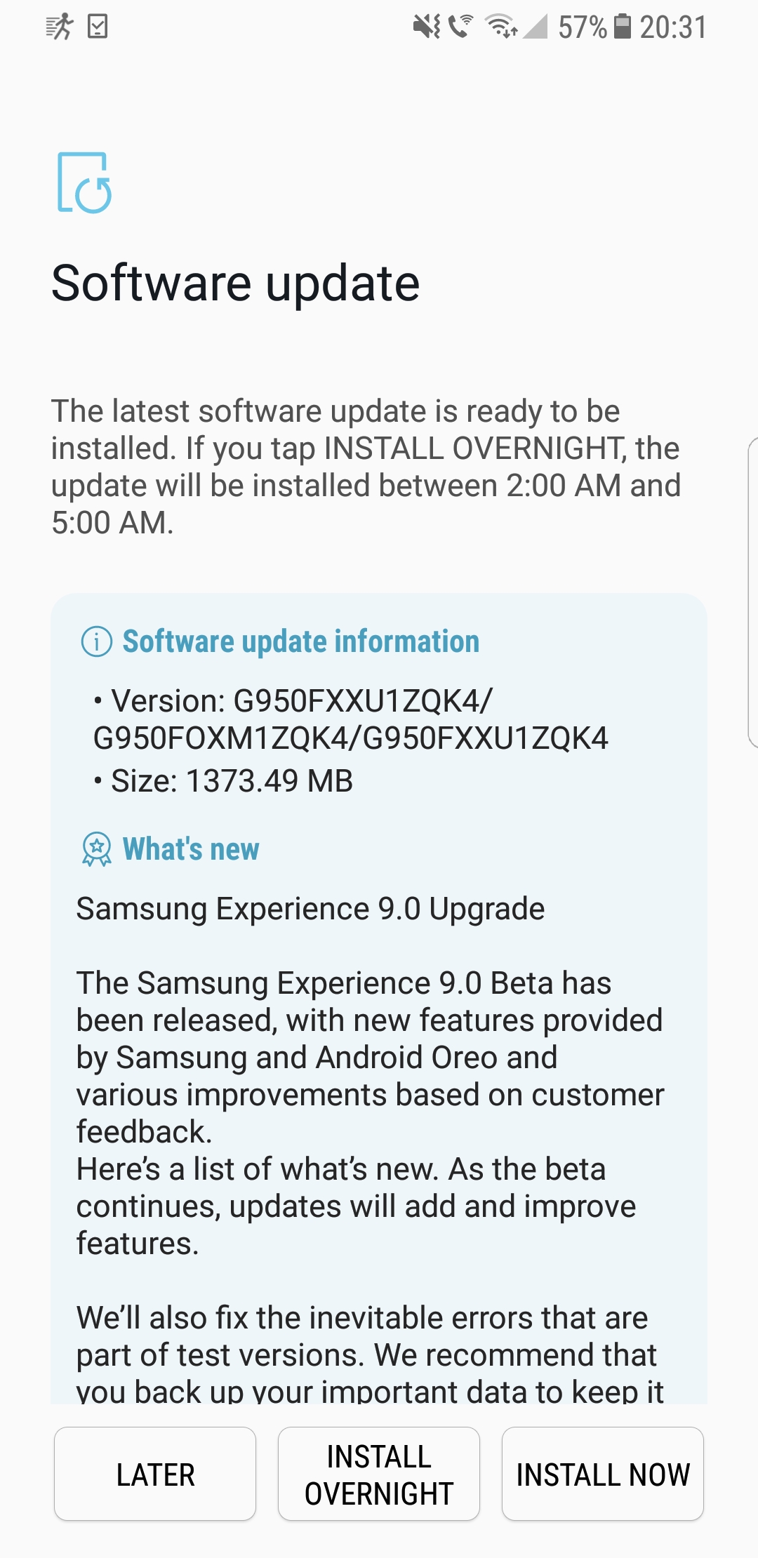 delete update file : galaxys8