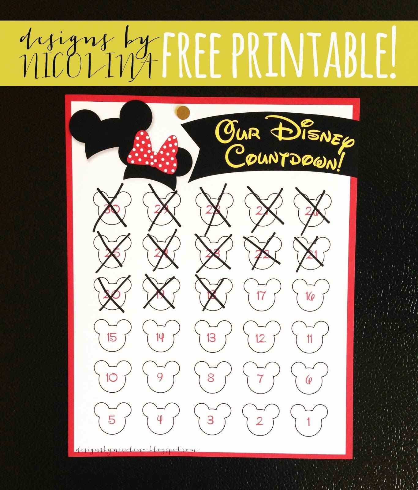 Designsnicolina: Disney Countdown! /// Free Printable