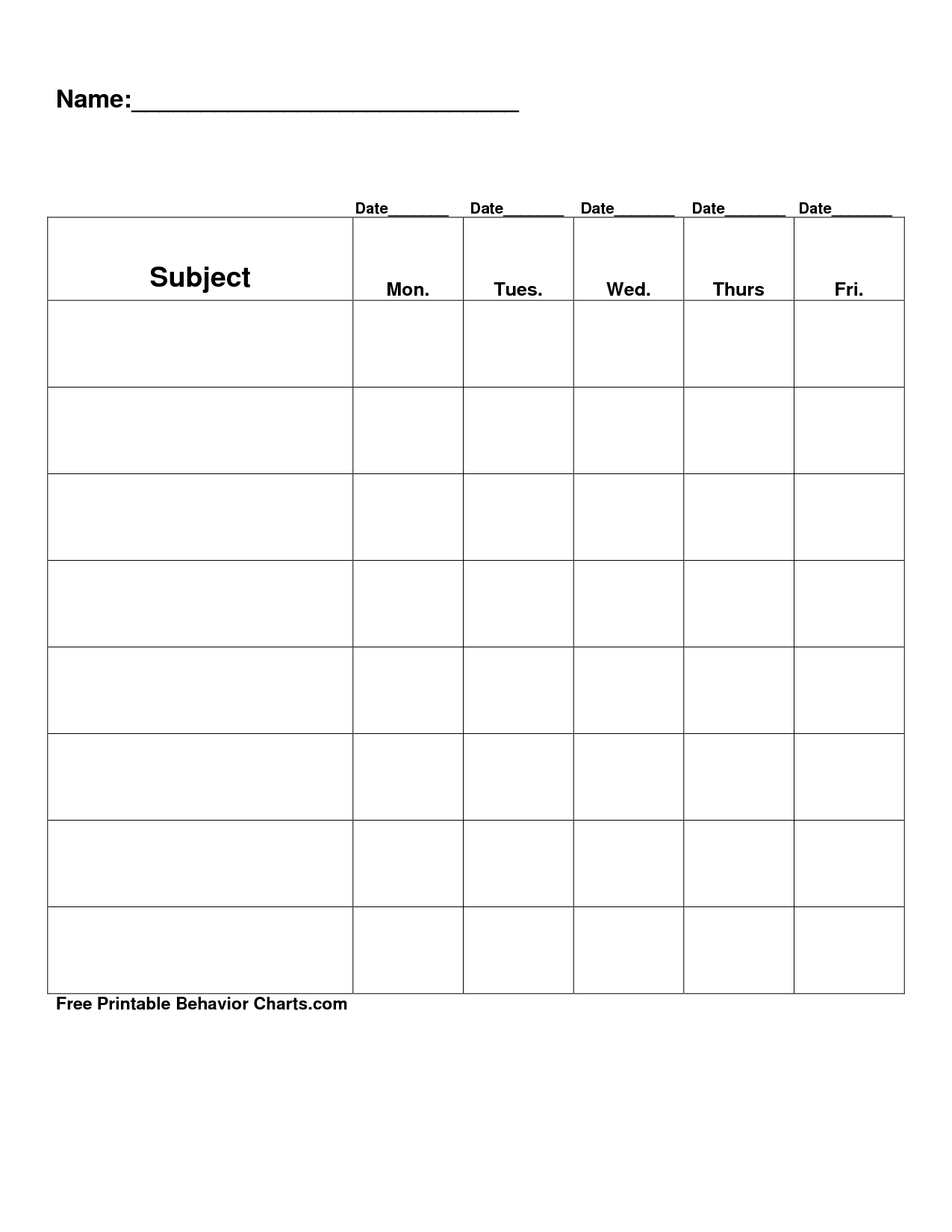 Docstoc Is Closed | Reward Chart Template, Free Printable