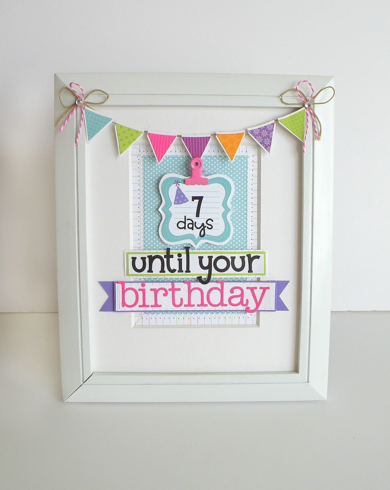 Doodlebug Design Inc Blog: Framed Birthday Countdown