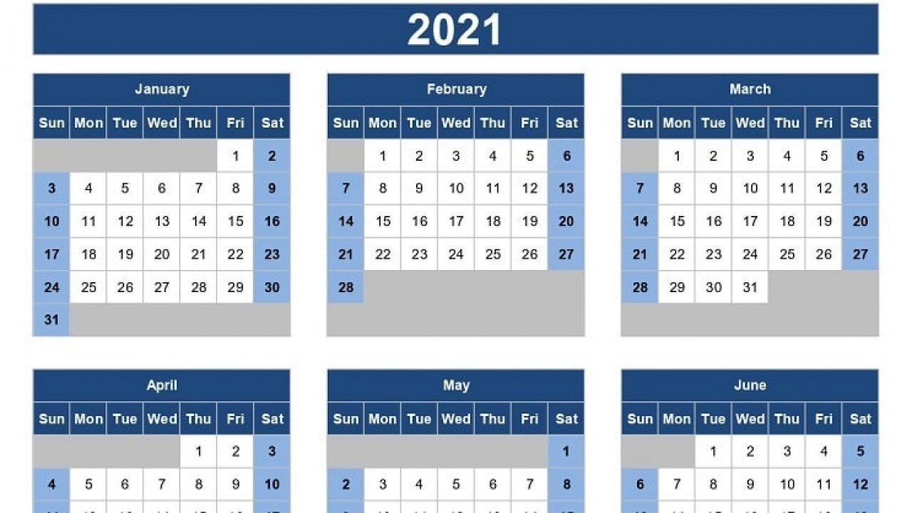 download 2021 yearly calendar (sun start) excel template