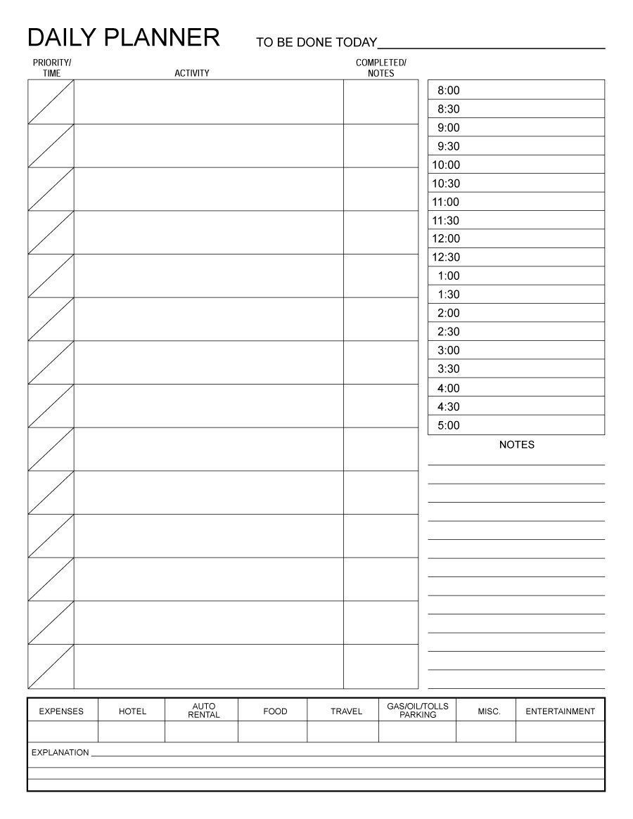 download daily planner template 08 | daily planner template