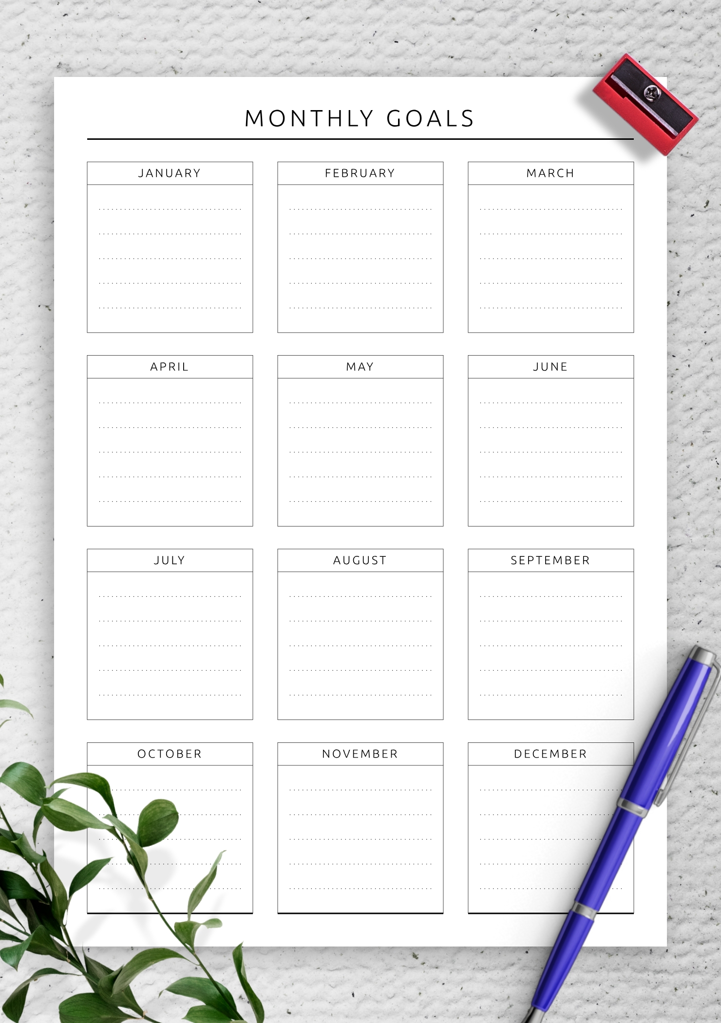 Month At A Glance Pdf Example Calendar Printable